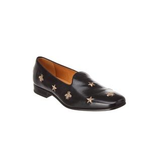🐝Gucci Bee Star Embroidered Leather Loafer